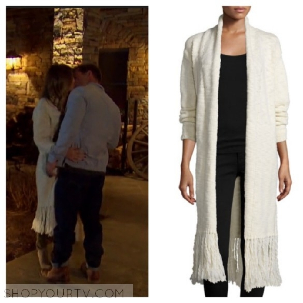 Line sparrow long cardigan with french trim